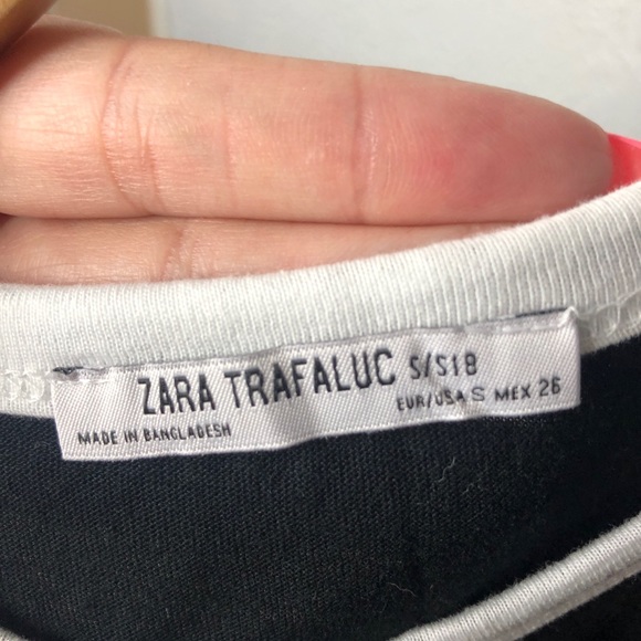 Zara black and white tee S - Picture 3 of 3